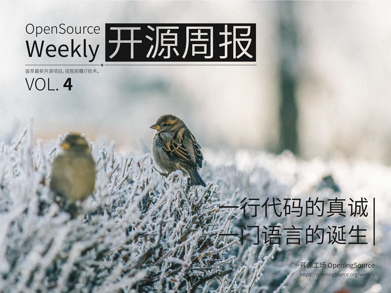 开源周报2018年第4期：一行代码的真诚，一门语言的诞生